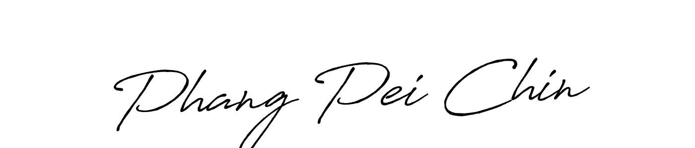 Phang Pei Chin stylish signature style. Best Handwritten Sign (Antro_Vectra_Bolder) for my name. Handwritten Signature Collection Ideas for my name Phang Pei Chin. Phang Pei Chin signature style 7 images and pictures png