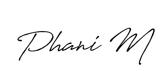 You can use this online signature creator to create a handwritten signature for the name Phani M. This is the best online autograph maker. Phani M signature style 7 images and pictures png