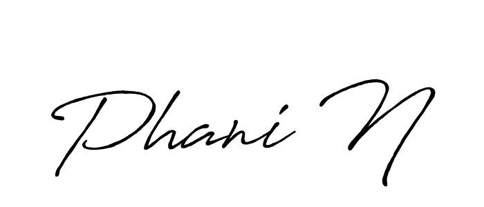 Phani N stylish signature style. Best Handwritten Sign (Antro_Vectra_Bolder) for my name. Handwritten Signature Collection Ideas for my name Phani N. Phani N signature style 7 images and pictures png