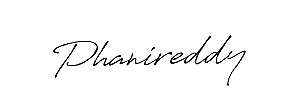 How to make Phanireddy signature? Antro_Vectra_Bolder is a professional autograph style. Create handwritten signature for Phanireddy name. Phanireddy signature style 7 images and pictures png