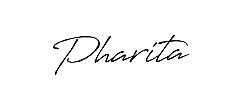 Similarly Antro_Vectra_Bolder is the best handwritten signature design. Signature creator online .You can use it as an online autograph creator for name Pharita . Pharita  signature style 7 images and pictures png