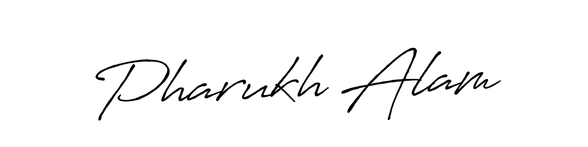 This is the best signature style for the Pharukh Alam name. Also you like these signature font (Antro_Vectra_Bolder). Mix name signature. Pharukh Alam signature style 7 images and pictures png