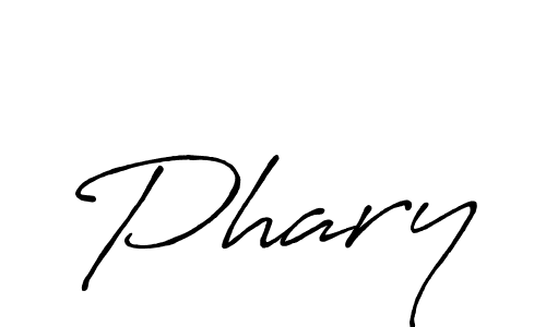 How to make Phary name signature. Use Antro_Vectra_Bolder style for creating short signs online. This is the latest handwritten sign. Phary signature style 7 images and pictures png