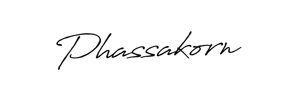 Make a beautiful signature design for name Phassakorn. With this signature (Antro_Vectra_Bolder) style, you can create a handwritten signature for free. Phassakorn signature style 7 images and pictures png