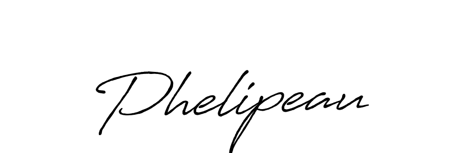 How to make Phelipeau name signature. Use Antro_Vectra_Bolder style for creating short signs online. This is the latest handwritten sign. Phelipeau signature style 7 images and pictures png