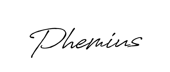 Make a beautiful signature design for name Phemius. Use this online signature maker to create a handwritten signature for free. Phemius signature style 7 images and pictures png
