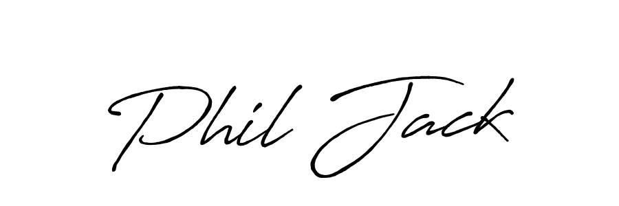 Design your own signature with our free online signature maker. With this signature software, you can create a handwritten (Antro_Vectra_Bolder) signature for name Phil Jack. Phil Jack signature style 7 images and pictures png