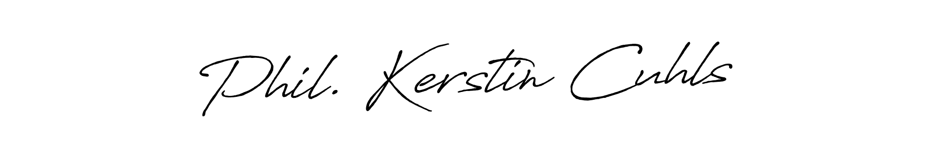 How to make Phil. Kerstin Cuhls signature? Antro_Vectra_Bolder is a professional autograph style. Create handwritten signature for Phil. Kerstin Cuhls name. Phil. Kerstin Cuhls signature style 7 images and pictures png