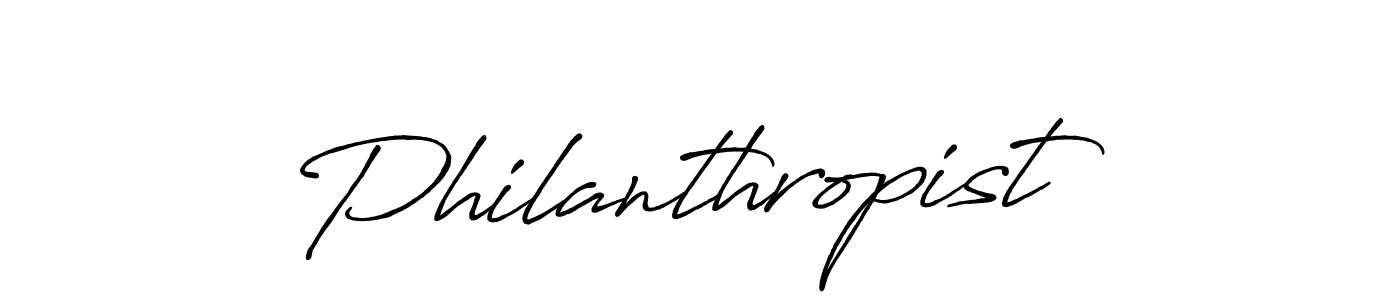 Use a signature maker to create a handwritten signature online. With this signature software, you can design (Antro_Vectra_Bolder) your own signature for name Philanthropist. Philanthropist signature style 7 images and pictures png