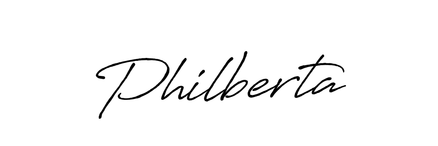 Design your own signature with our free online signature maker. With this signature software, you can create a handwritten (Antro_Vectra_Bolder) signature for name Philberta. Philberta signature style 7 images and pictures png