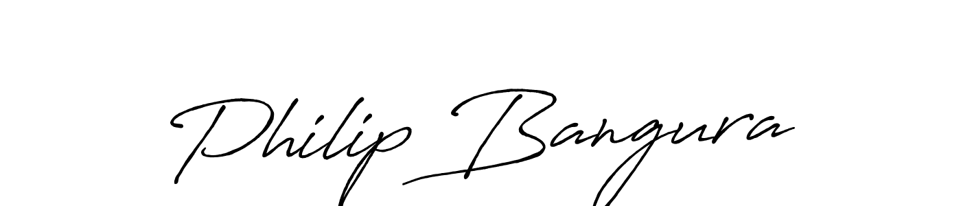 Design your own signature with our free online signature maker. With this signature software, you can create a handwritten (Antro_Vectra_Bolder) signature for name Philip Bangura. Philip Bangura signature style 7 images and pictures png
