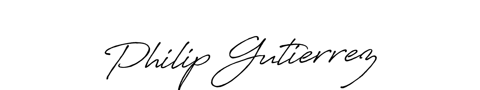 Design your own signature with our free online signature maker. With this signature software, you can create a handwritten (Antro_Vectra_Bolder) signature for name Philip Gutierrez. Philip Gutierrez signature style 7 images and pictures png