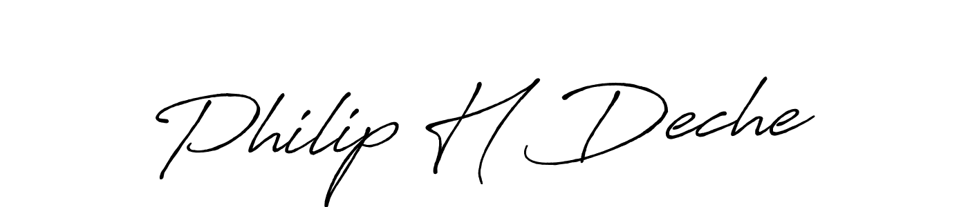 Make a beautiful signature design for name Philip H Deche. Use this online signature maker to create a handwritten signature for free. Philip H Deche signature style 7 images and pictures png