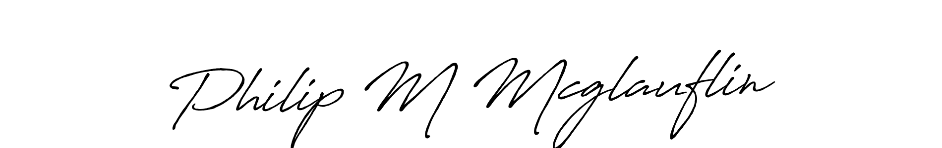 How to make Philip M Mcglauflin name signature. Use Antro_Vectra_Bolder style for creating short signs online. This is the latest handwritten sign. Philip M Mcglauflin signature style 7 images and pictures png