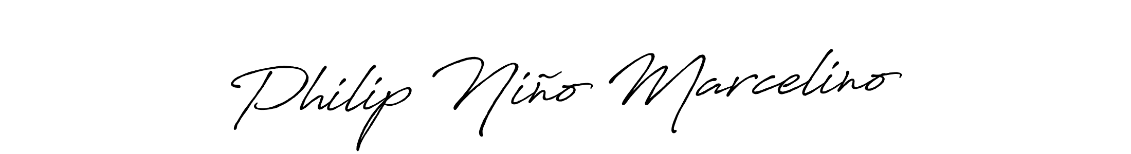 Design your own signature with our free online signature maker. With this signature software, you can create a handwritten (Antro_Vectra_Bolder) signature for name Philip Niño Marcelino. Philip Niño Marcelino signature style 7 images and pictures png