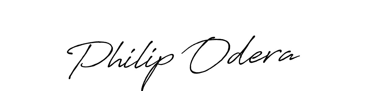 Make a beautiful signature design for name Philip Odera. With this signature (Antro_Vectra_Bolder) style, you can create a handwritten signature for free. Philip Odera signature style 7 images and pictures png