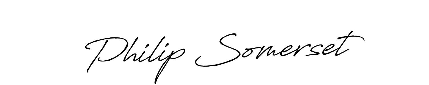 Design your own signature with our free online signature maker. With this signature software, you can create a handwritten (Antro_Vectra_Bolder) signature for name Philip Somerset. Philip Somerset signature style 7 images and pictures png