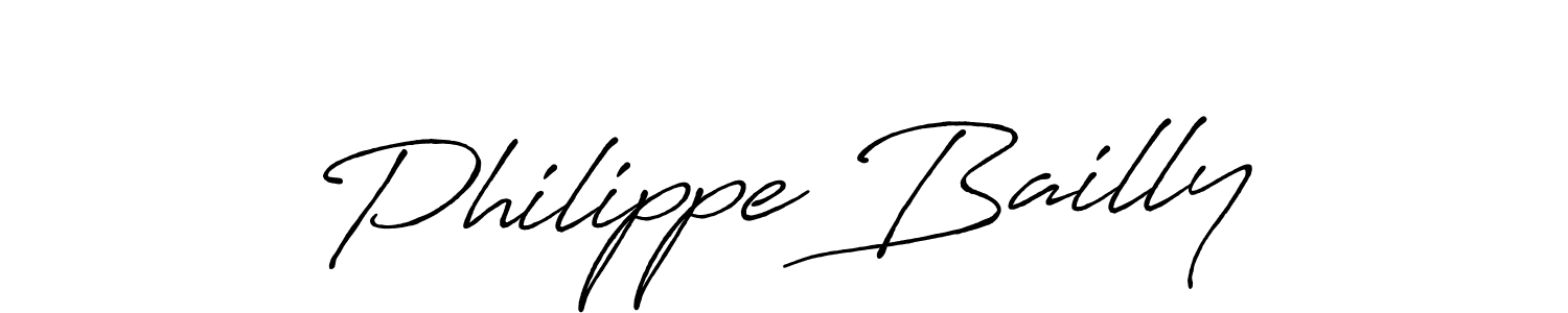 Create a beautiful signature design for name Philippe Bailly. With this signature (Antro_Vectra_Bolder) fonts, you can make a handwritten signature for free. Philippe Bailly signature style 7 images and pictures png