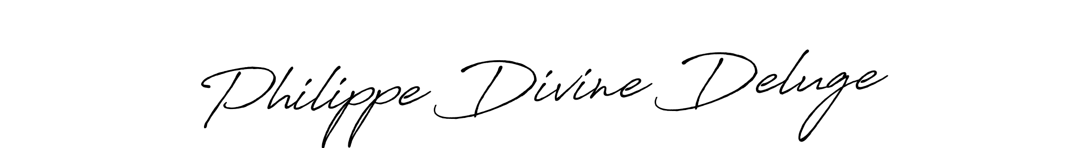 Make a beautiful signature design for name Philippe Divine Deluge. With this signature (Antro_Vectra_Bolder) style, you can create a handwritten signature for free. Philippe Divine Deluge signature style 7 images and pictures png