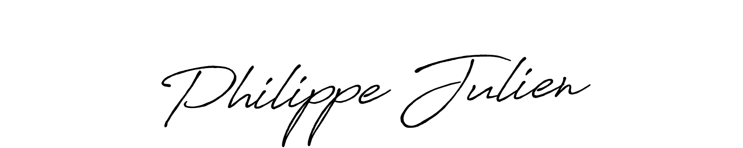 Philippe Julien stylish signature style. Best Handwritten Sign (Antro_Vectra_Bolder) for my name. Handwritten Signature Collection Ideas for my name Philippe Julien. Philippe Julien signature style 7 images and pictures png