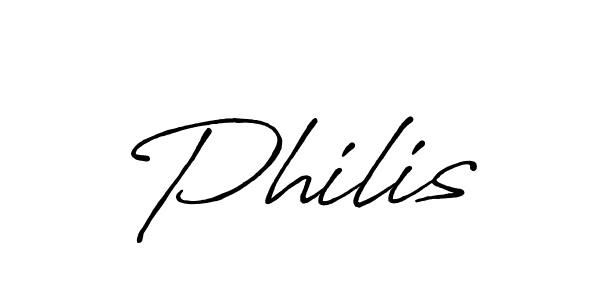 How to make Philis name signature. Use Antro_Vectra_Bolder style for creating short signs online. This is the latest handwritten sign. Philis signature style 7 images and pictures png