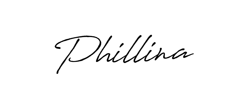 Create a beautiful signature design for name Phillina. With this signature (Antro_Vectra_Bolder) fonts, you can make a handwritten signature for free. Phillina signature style 7 images and pictures png