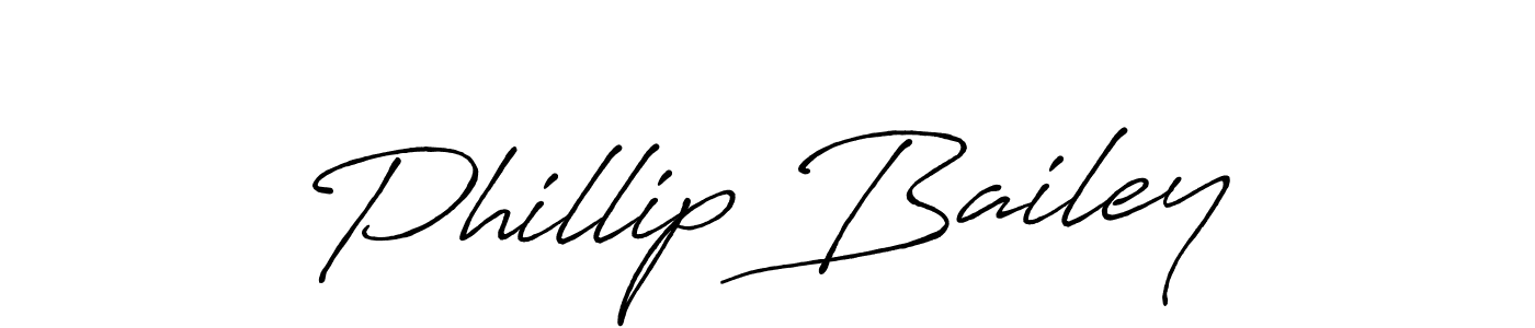 Phillip Bailey stylish signature style. Best Handwritten Sign (Antro_Vectra_Bolder) for my name. Handwritten Signature Collection Ideas for my name Phillip Bailey. Phillip Bailey signature style 7 images and pictures png