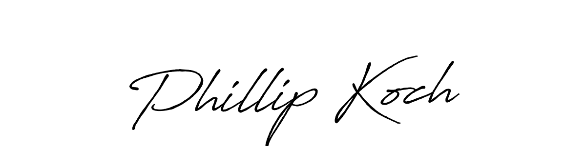 Make a beautiful signature design for name Phillip Koch. With this signature (Antro_Vectra_Bolder) style, you can create a handwritten signature for free. Phillip Koch signature style 7 images and pictures png