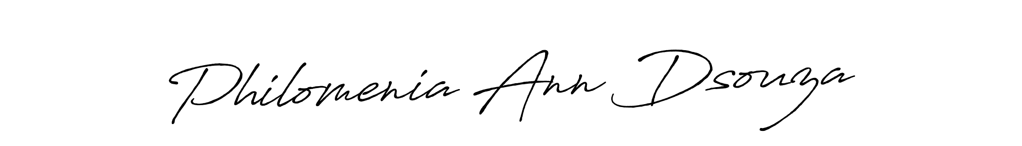 How to make Philomenia Ann Dsouza name signature. Use Antro_Vectra_Bolder style for creating short signs online. This is the latest handwritten sign. Philomenia Ann Dsouza signature style 7 images and pictures png