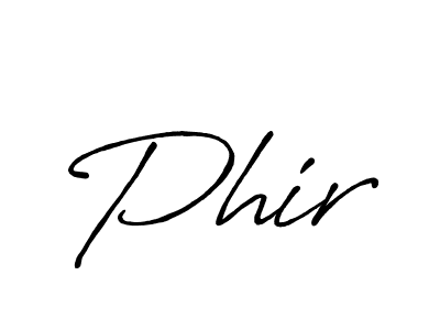 How to make Phir name signature. Use Antro_Vectra_Bolder style for creating short signs online. This is the latest handwritten sign. Phir signature style 7 images and pictures png