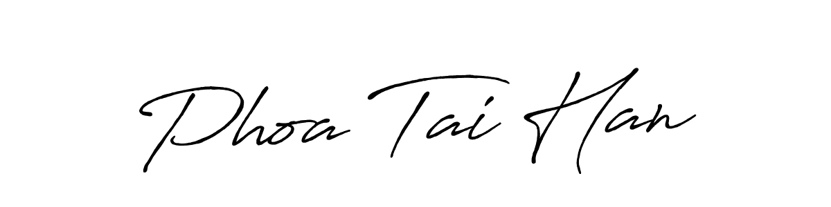 Create a beautiful signature design for name Phoa Tai Han. With this signature (Antro_Vectra_Bolder) fonts, you can make a handwritten signature for free. Phoa Tai Han signature style 7 images and pictures png
