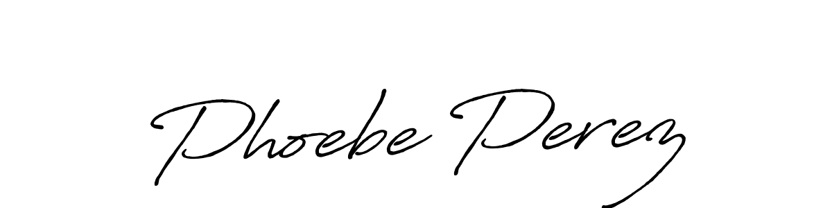 Create a beautiful signature design for name Phoebe Perez. With this signature (Antro_Vectra_Bolder) fonts, you can make a handwritten signature for free. Phoebe Perez signature style 7 images and pictures png