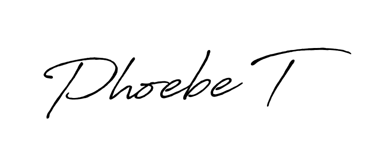 This is the best signature style for the Phoebe T name. Also you like these signature font (Antro_Vectra_Bolder). Mix name signature. Phoebe T signature style 7 images and pictures png