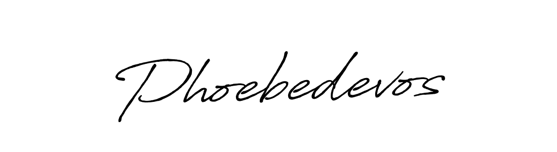 Make a beautiful signature design for name Phoebedevos. With this signature (Antro_Vectra_Bolder) style, you can create a handwritten signature for free. Phoebedevos signature style 7 images and pictures png