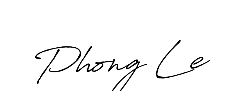 Phong Le stylish signature style. Best Handwritten Sign (Antro_Vectra_Bolder) for my name. Handwritten Signature Collection Ideas for my name Phong Le. Phong Le signature style 7 images and pictures png