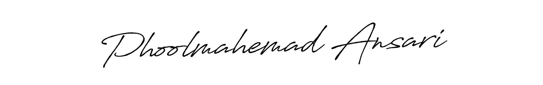 Phoolmahemad Ansari stylish signature style. Best Handwritten Sign (Antro_Vectra_Bolder) for my name. Handwritten Signature Collection Ideas for my name Phoolmahemad Ansari. Phoolmahemad Ansari signature style 7 images and pictures png