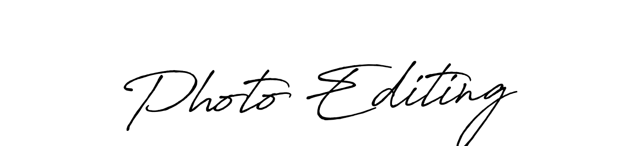 How to make Photo Editing name signature. Use Antro_Vectra_Bolder style for creating short signs online. This is the latest handwritten sign. Photo Editing signature style 7 images and pictures png