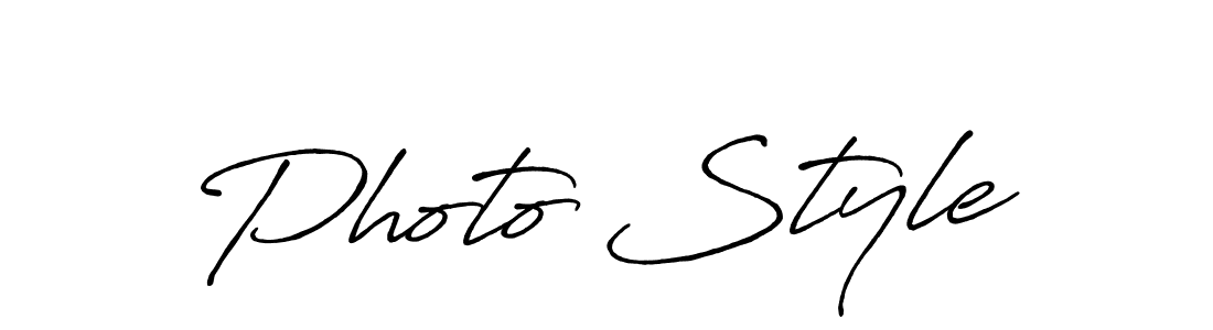 Make a beautiful signature design for name Photo Style. With this signature (Antro_Vectra_Bolder) style, you can create a handwritten signature for free. Photo Style signature style 7 images and pictures png