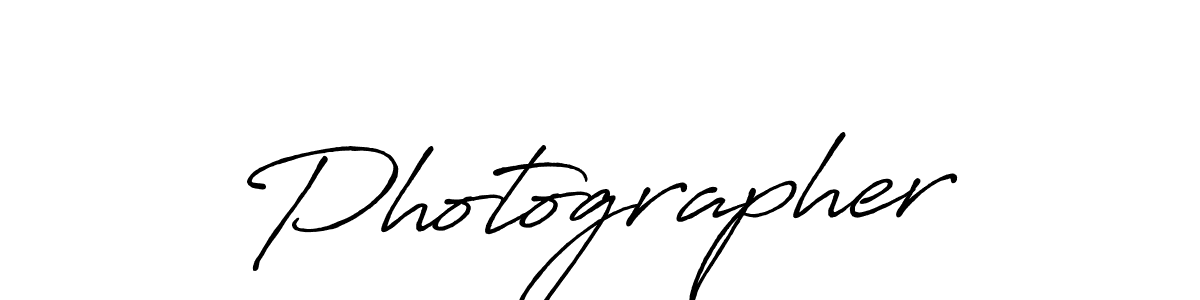 Photographer stylish signature style. Best Handwritten Sign (Antro_Vectra_Bolder) for my name. Handwritten Signature Collection Ideas for my name Photographer. Photographer signature style 7 images and pictures png