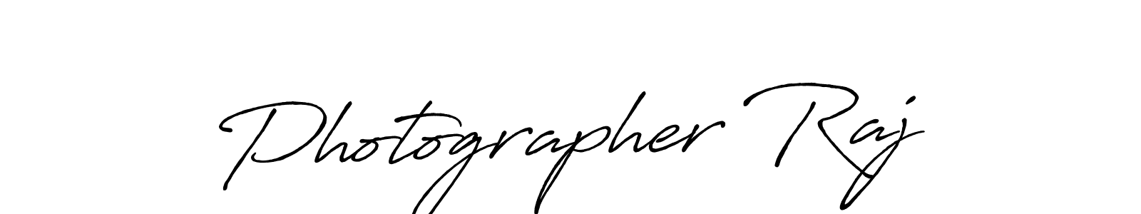 Photographer Raj stylish signature style. Best Handwritten Sign (Antro_Vectra_Bolder) for my name. Handwritten Signature Collection Ideas for my name Photographer Raj. Photographer Raj signature style 7 images and pictures png