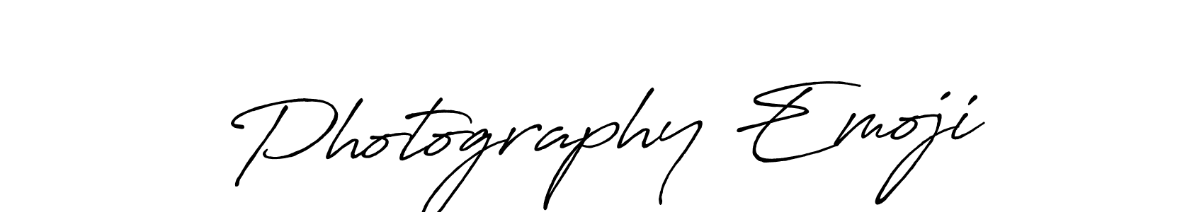Similarly Antro_Vectra_Bolder is the best handwritten signature design. Signature creator online .You can use it as an online autograph creator for name Photography Emoji. Photography Emoji signature style 7 images and pictures png