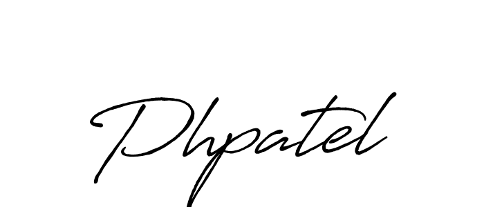 Phpatel stylish signature style. Best Handwritten Sign (Antro_Vectra_Bolder) for my name. Handwritten Signature Collection Ideas for my name Phpatel. Phpatel signature style 7 images and pictures png