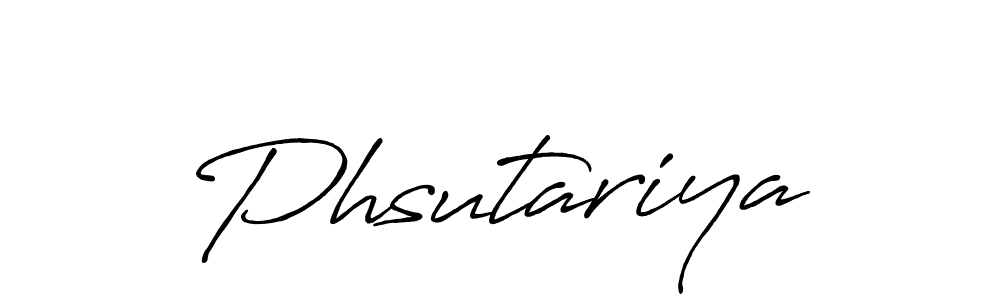 Create a beautiful signature design for name Phsutariya. With this signature (Antro_Vectra_Bolder) fonts, you can make a handwritten signature for free. Phsutariya signature style 7 images and pictures png