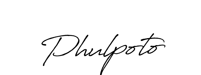 if you are searching for the best signature style for your name Phulpoto. so please give up your signature search. here we have designed multiple signature styles  using Antro_Vectra_Bolder. Phulpoto signature style 7 images and pictures png