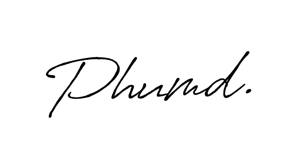 The best way (Antro_Vectra_Bolder) to make a short signature is to pick only two or three words in your name. The name Phumd. include a total of six letters. For converting this name. Phumd. signature style 7 images and pictures png