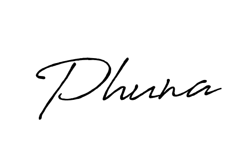 You should practise on your own different ways (Antro_Vectra_Bolder) to write your name (Phuna) in signature. don't let someone else do it for you. Phuna signature style 7 images and pictures png