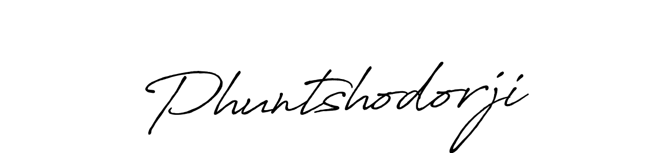 Use a signature maker to create a handwritten signature online. With this signature software, you can design (Antro_Vectra_Bolder) your own signature for name Phuntshodorji. Phuntshodorji signature style 7 images and pictures png