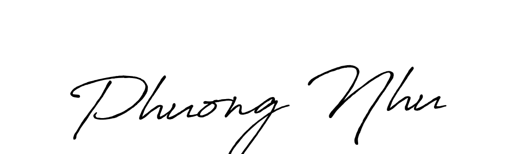 You should practise on your own different ways (Antro_Vectra_Bolder) to write your name (Phuong Nhu) in signature. don't let someone else do it for you. Phuong Nhu signature style 7 images and pictures png