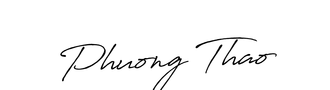 Phuong Thao stylish signature style. Best Handwritten Sign (Antro_Vectra_Bolder) for my name. Handwritten Signature Collection Ideas for my name Phuong Thao. Phuong Thao signature style 7 images and pictures png