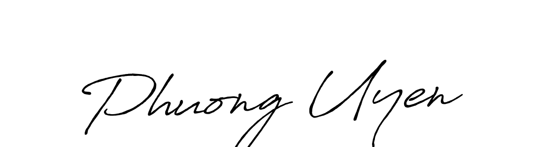 Make a beautiful signature design for name Phuong Uyen. With this signature (Antro_Vectra_Bolder) style, you can create a handwritten signature for free. Phuong Uyen signature style 7 images and pictures png